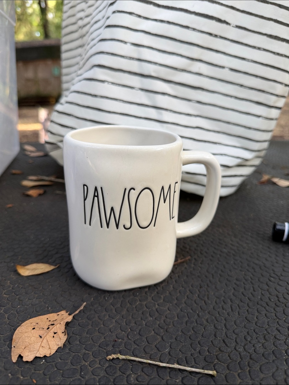 Rae Dunn PAWSOME Mug - White